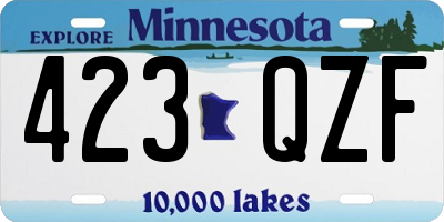 MN license plate 423QZF