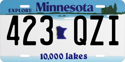 MN license plate 423QZI
