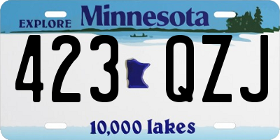 MN license plate 423QZJ