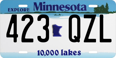 MN license plate 423QZL