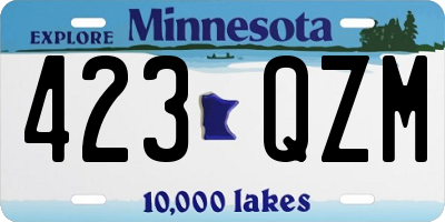 MN license plate 423QZM