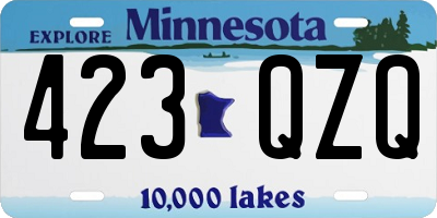 MN license plate 423QZQ