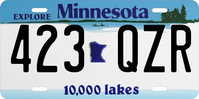 MN license plate 423QZR