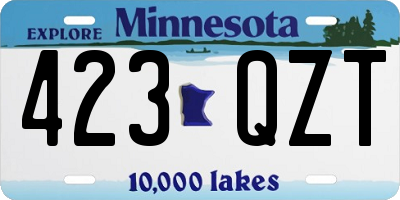 MN license plate 423QZT
