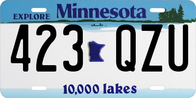 MN license plate 423QZU