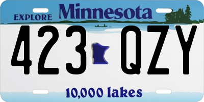 MN license plate 423QZY