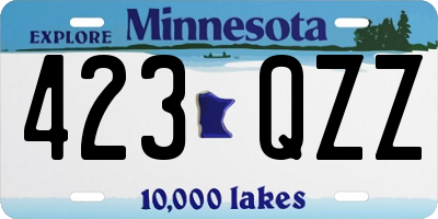 MN license plate 423QZZ