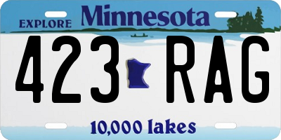 MN license plate 423RAG