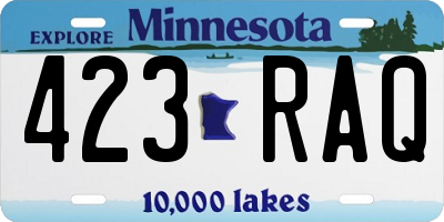 MN license plate 423RAQ