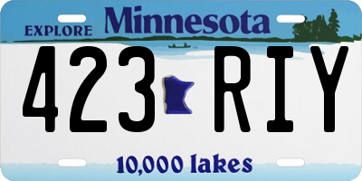 MN license plate 423RIY