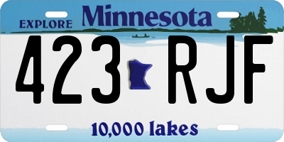 MN license plate 423RJF