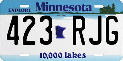 MN license plate 423RJG