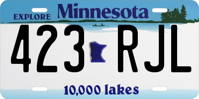 MN license plate 423RJL