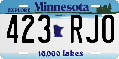 MN license plate 423RJO
