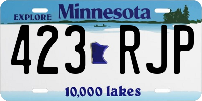 MN license plate 423RJP