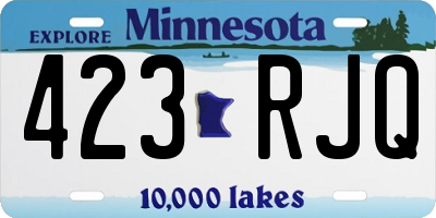 MN license plate 423RJQ