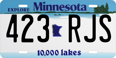 MN license plate 423RJS