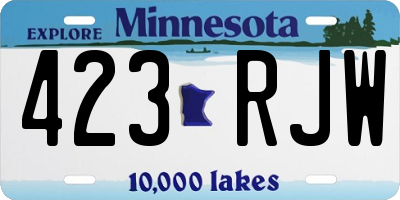 MN license plate 423RJW
