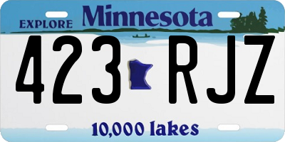MN license plate 423RJZ