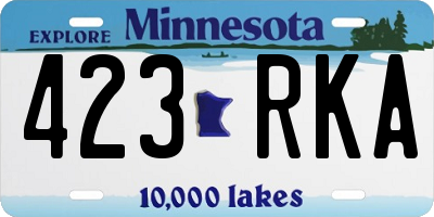 MN license plate 423RKA