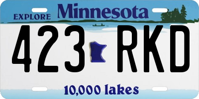 MN license plate 423RKD