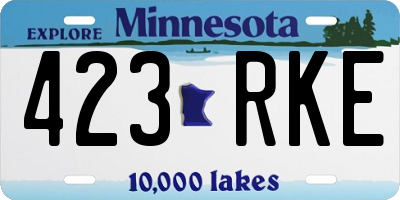 MN license plate 423RKE