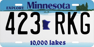 MN license plate 423RKG