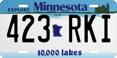 MN license plate 423RKI