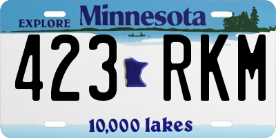 MN license plate 423RKM