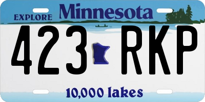 MN license plate 423RKP