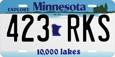 MN license plate 423RKS