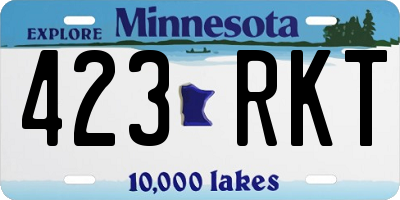MN license plate 423RKT