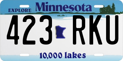 MN license plate 423RKU