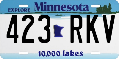 MN license plate 423RKV