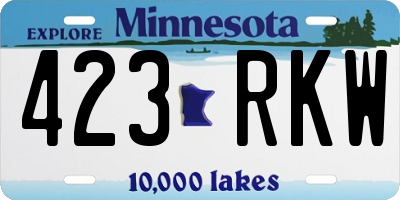 MN license plate 423RKW