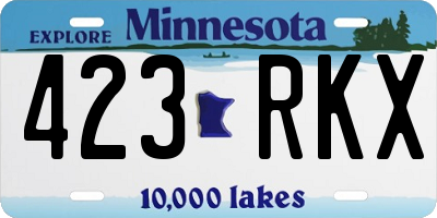 MN license plate 423RKX