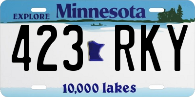 MN license plate 423RKY