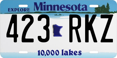 MN license plate 423RKZ