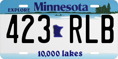 MN license plate 423RLB