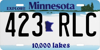 MN license plate 423RLC