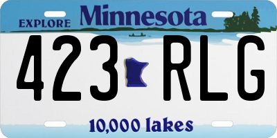 MN license plate 423RLG