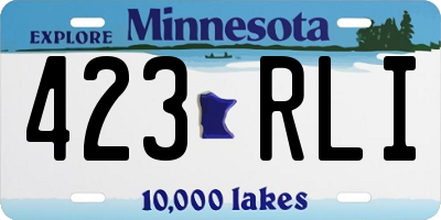 MN license plate 423RLI