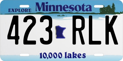 MN license plate 423RLK