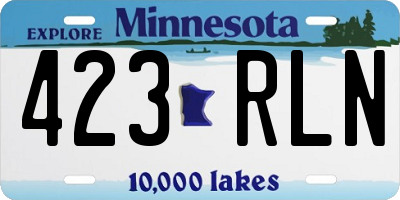 MN license plate 423RLN