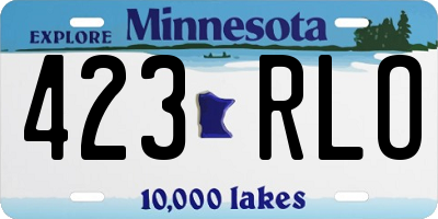 MN license plate 423RLO