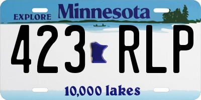 MN license plate 423RLP
