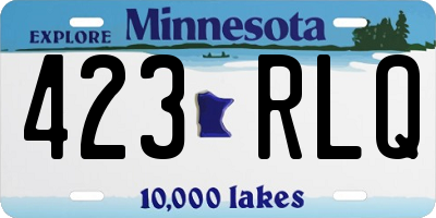 MN license plate 423RLQ
