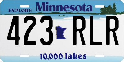 MN license plate 423RLR