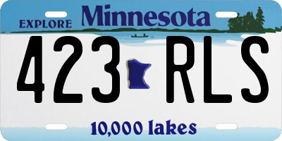 MN license plate 423RLS