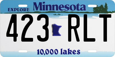 MN license plate 423RLT